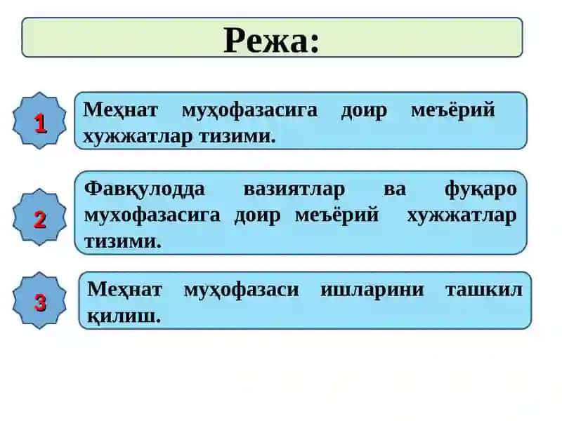 Ҳаёт фаолияти хавфсизлигининг ҳуқуқий асослари 2