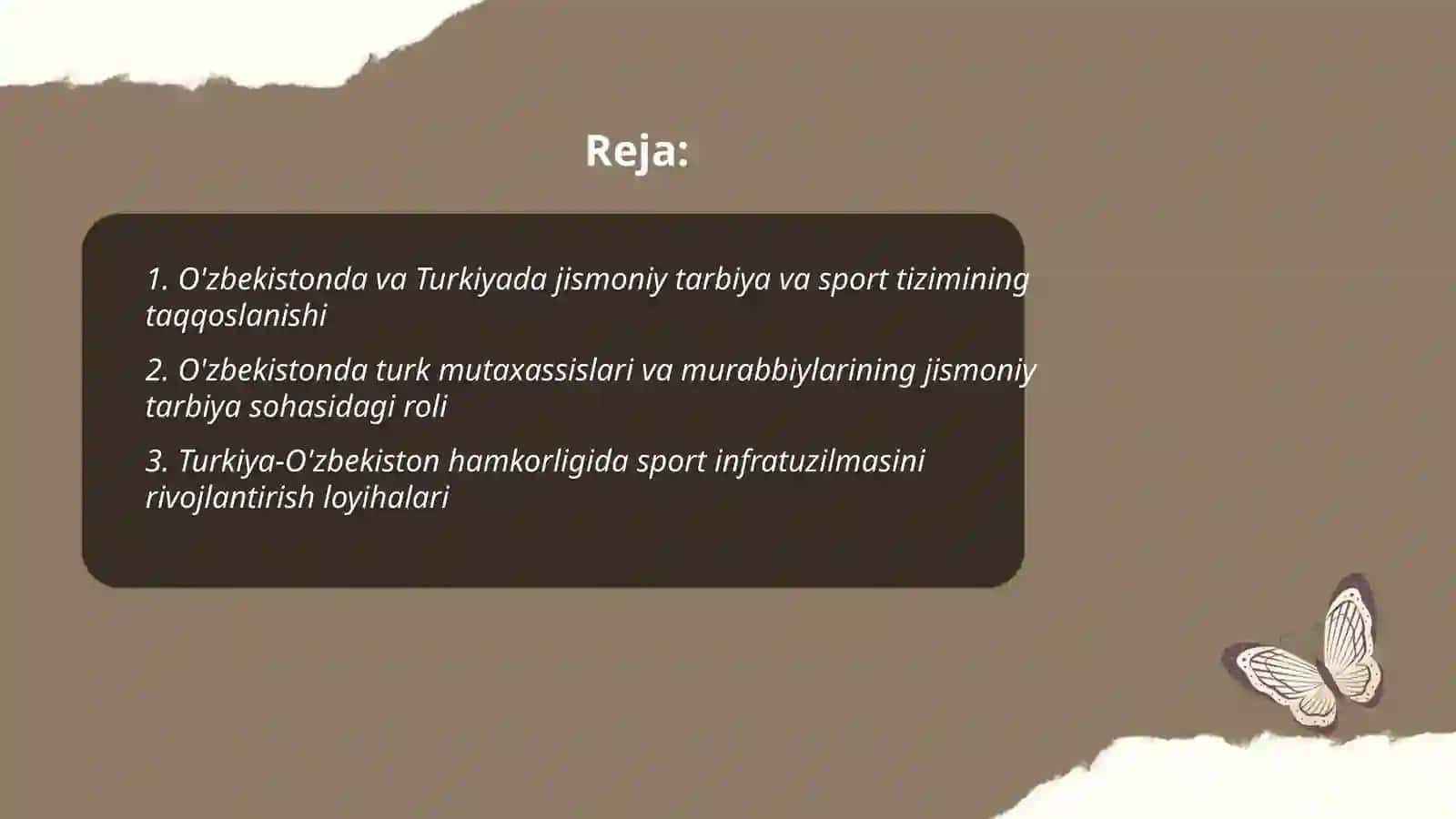 O'zbekistonda jismoniy tarbiya va sport Turkiya 2