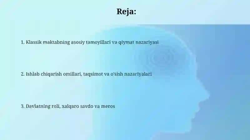 Klassik Maktab Vakillarining Iqtisodiy Qarashi 2