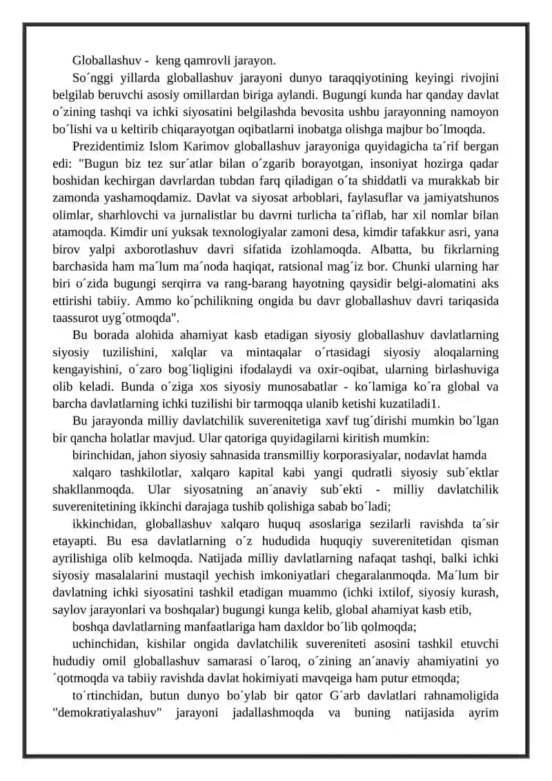Globallashuv va yoshlar faoliyati 2