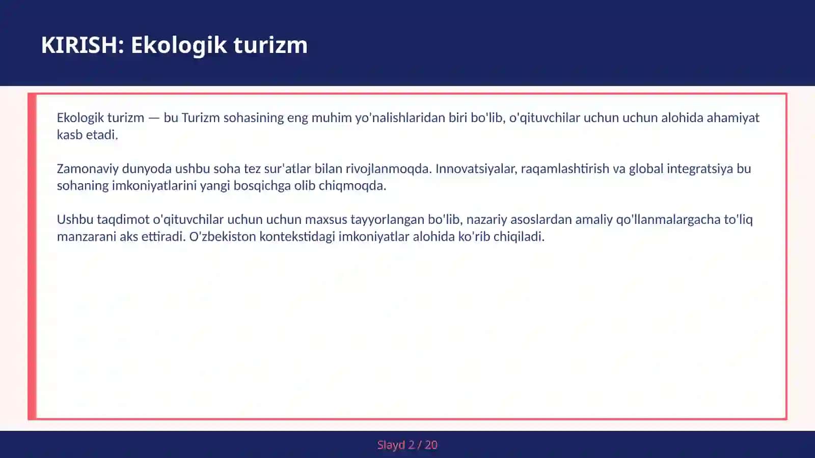 Ekologik turizm 2