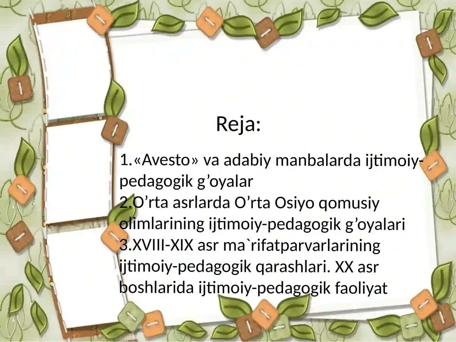 Ózbekistonda ijtimoiy pedagogikaning rivojlanish  tarixi 2