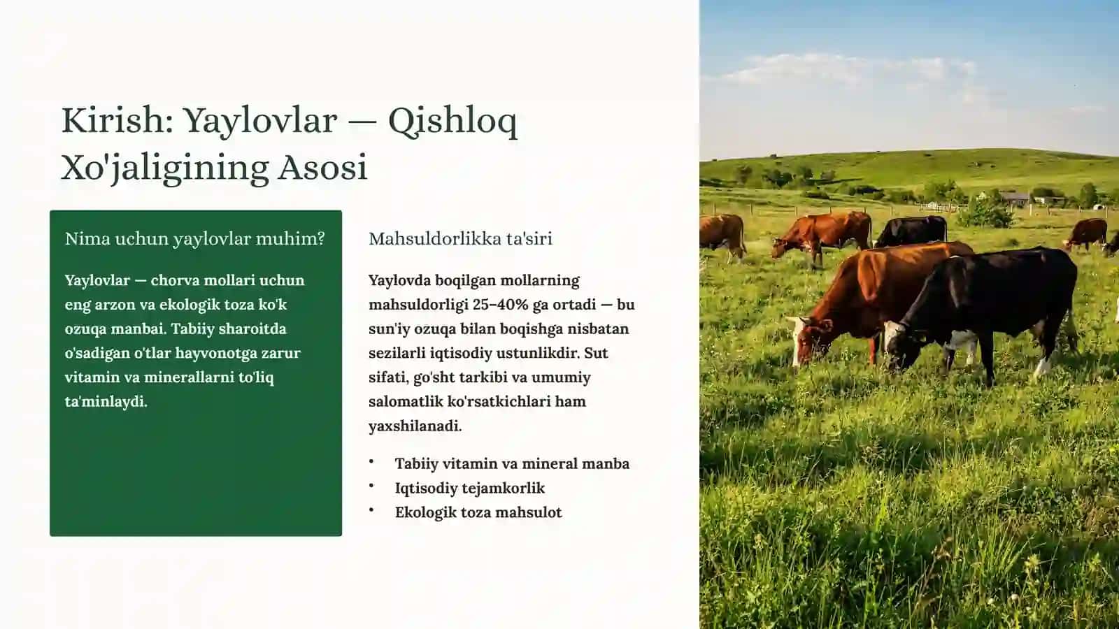 Tekislik va To'qay Yaylovlarining Tabiiy Sharoitlari 2