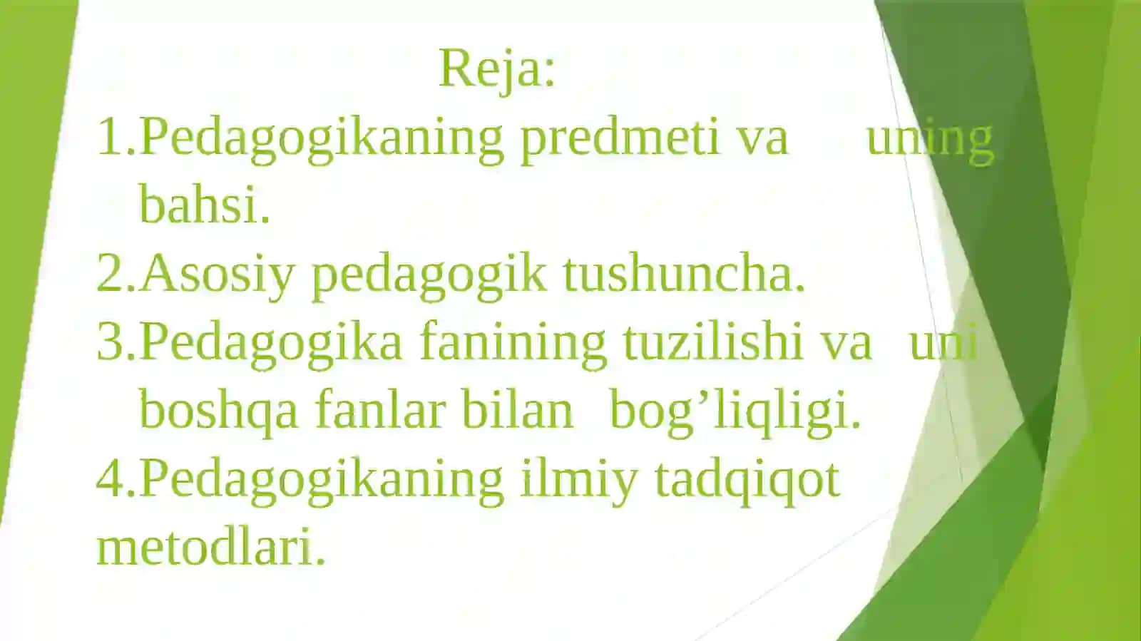 Pedagogika fanining tuzilishi va uning boshqa fanlar bilan bo'g'liqligi 2