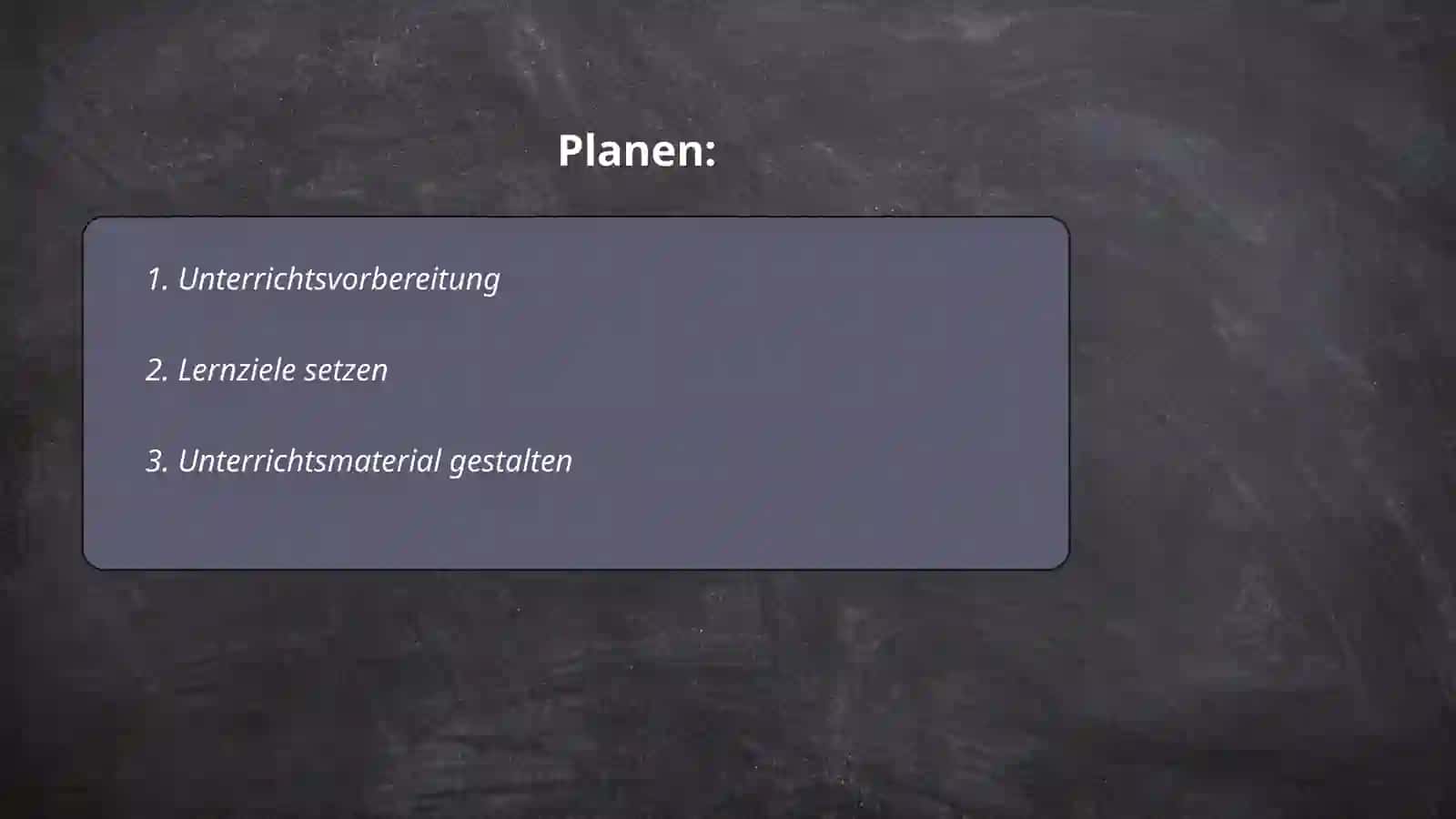 Wie gehe ich beim Unterricht vor? 2