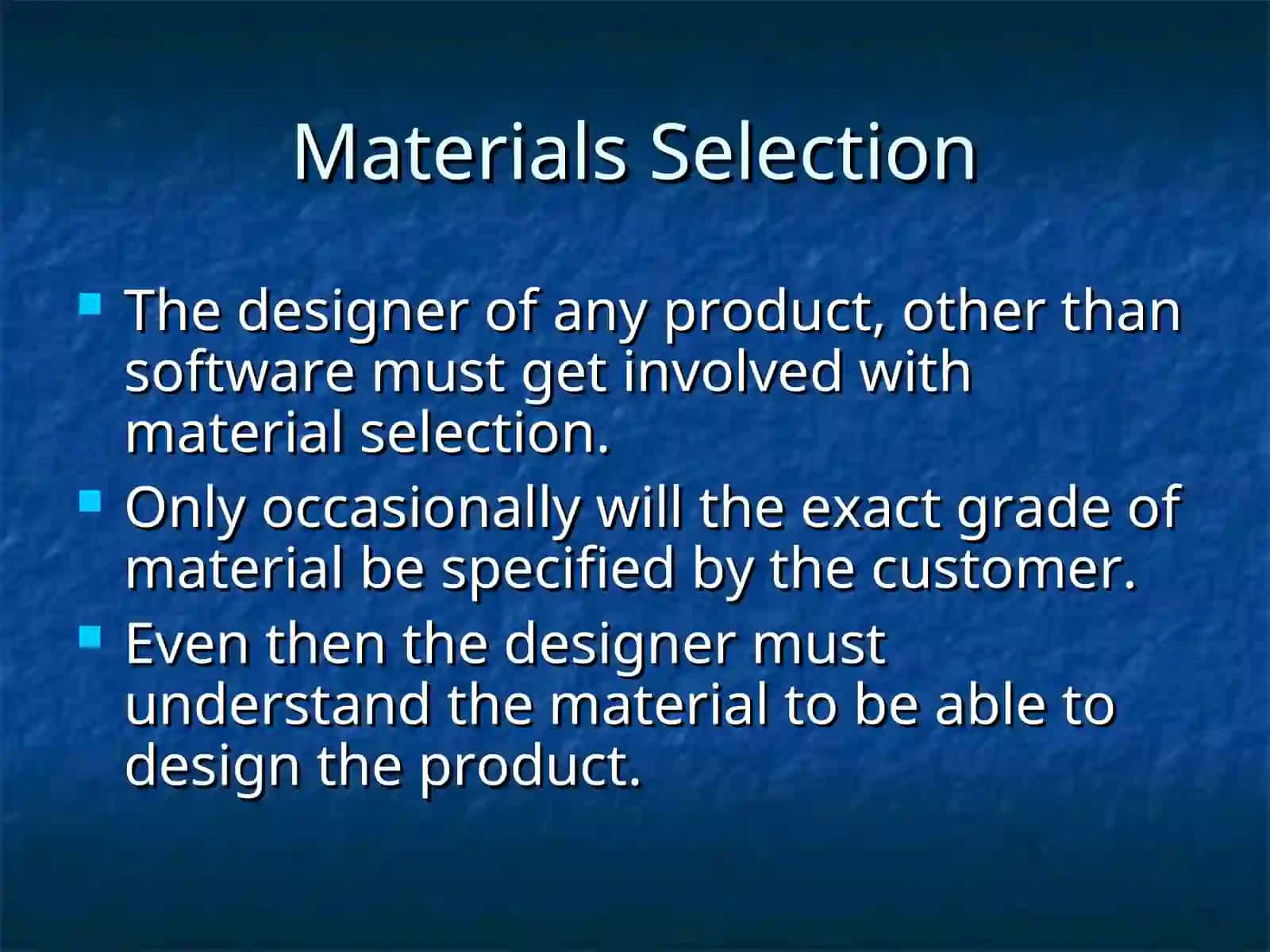 Material Selection 2