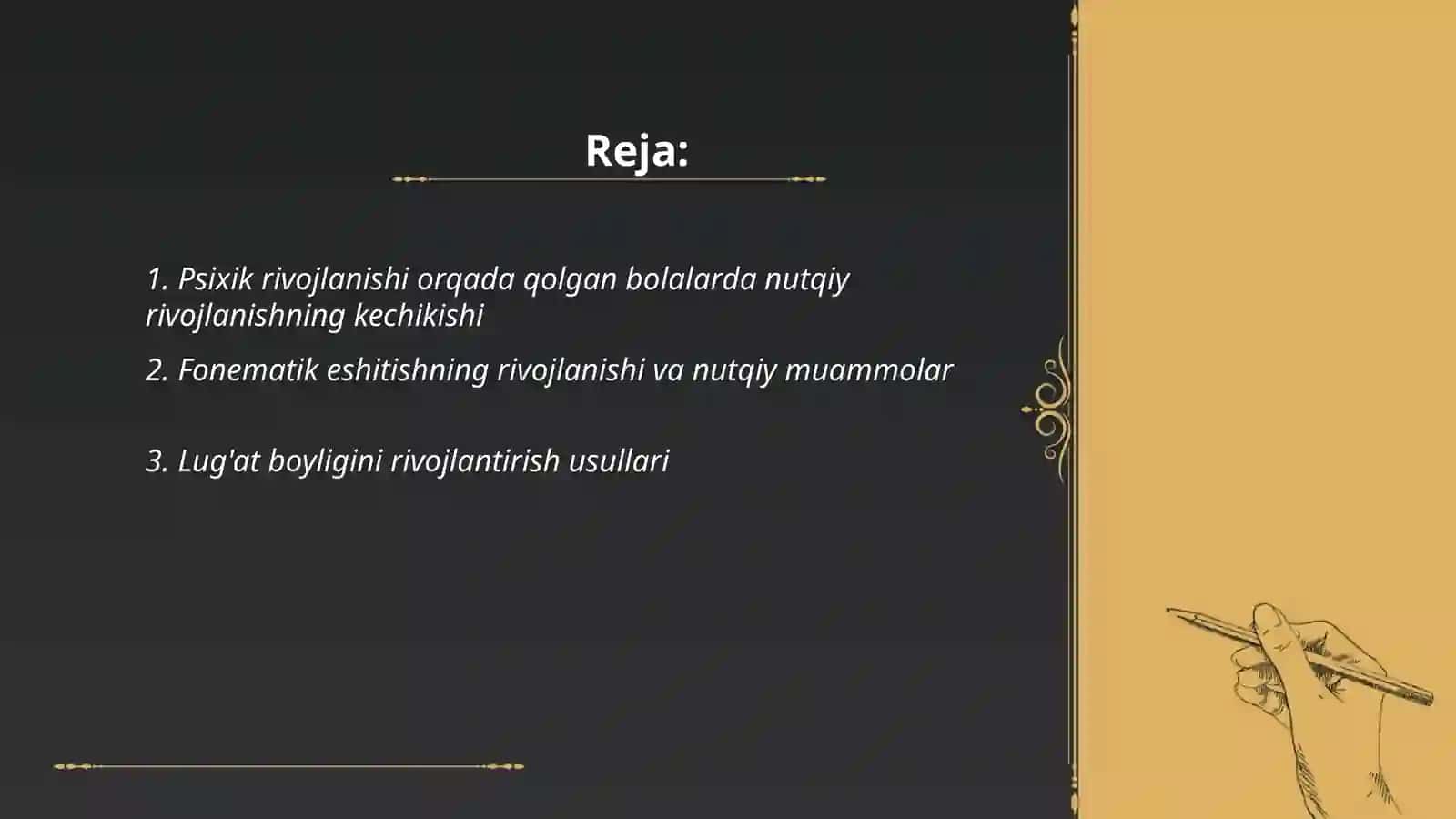 Psixik rivojlanishi orqada qolgan bolalar nutqiy rivojlanishining xususiyatlari va logopedik korreksiyaning asosiy yònalishlari 2