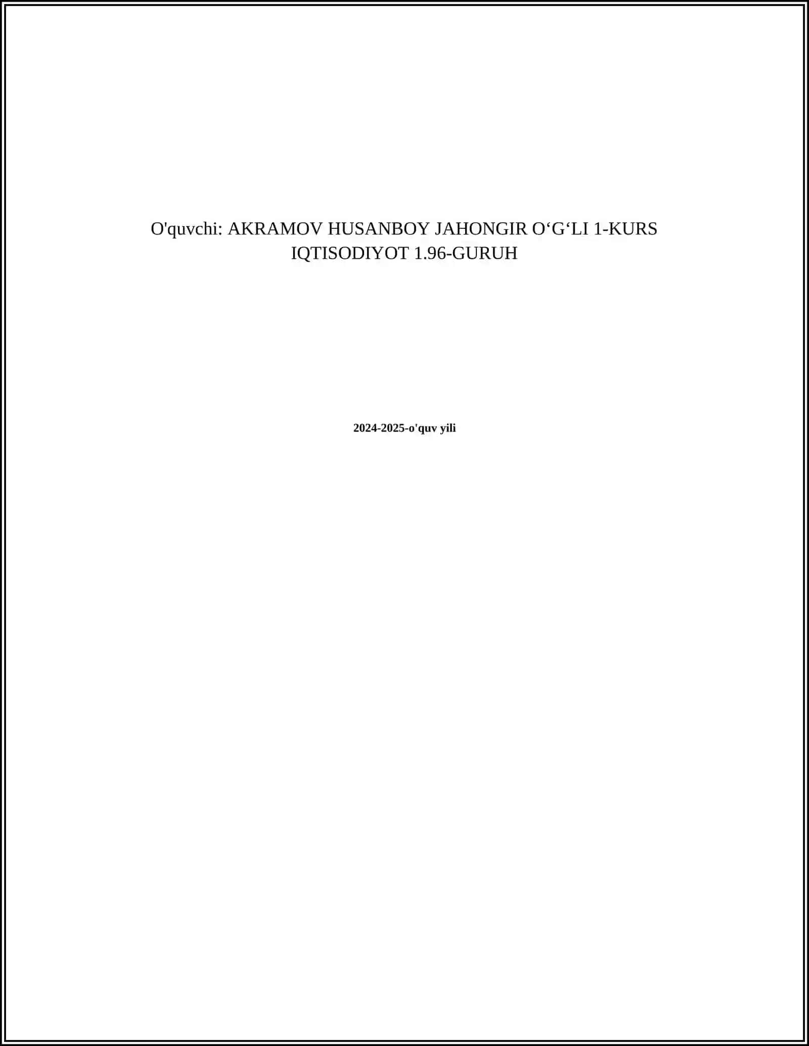 TOVAR QIYMATI MIQDORI. INDIVIDUAL VA IJTIMOIY ZARURIY MEHNAT SARFLARI 2