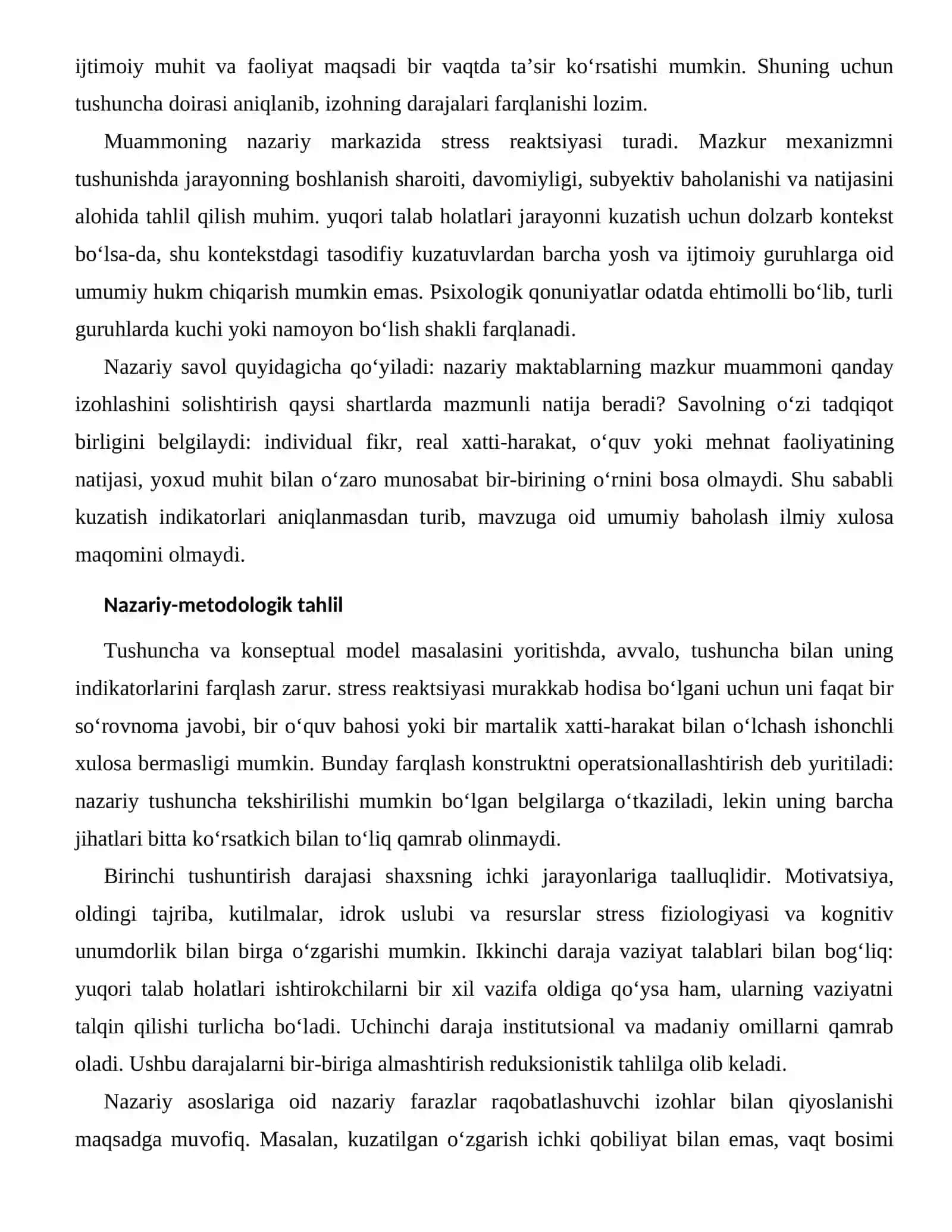 STRESS FIZIOLOGIYASI VA KOGNITIV UNUMDORLIKNING NAZARIY ASOSLARI 2