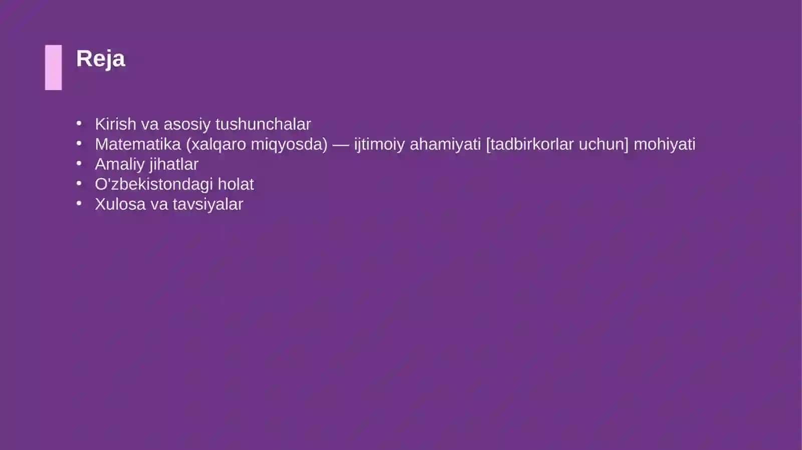 Matematika (xalqaro miqyosda) — ijtimoiy ahamiyati [tadbirkorlar uchun] 2