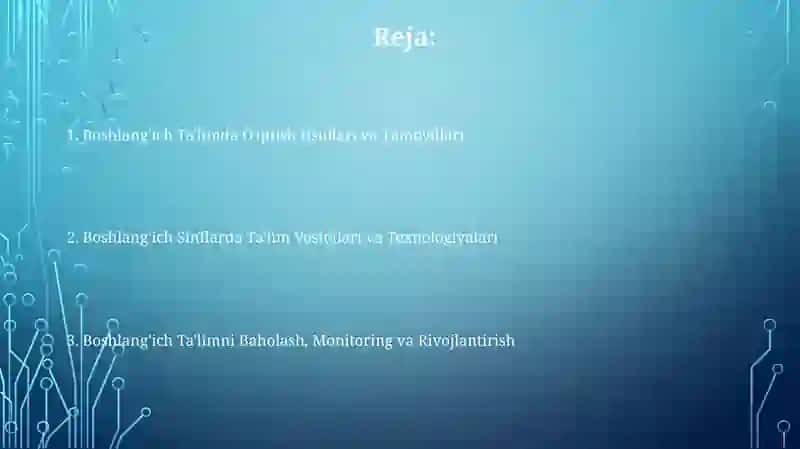 Boshlang'ich sinflarda talim metodlari va vositalari 2