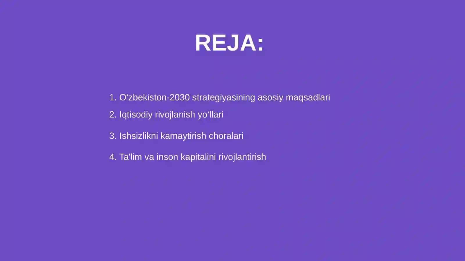 Oʻzbekiston-2030 strategiyasi 2