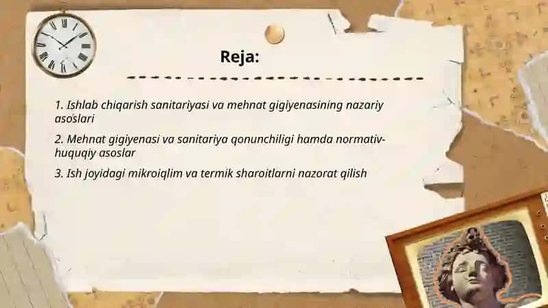 Ishlab chiqarish sanitariyasi mehnat gigiyenasi 2