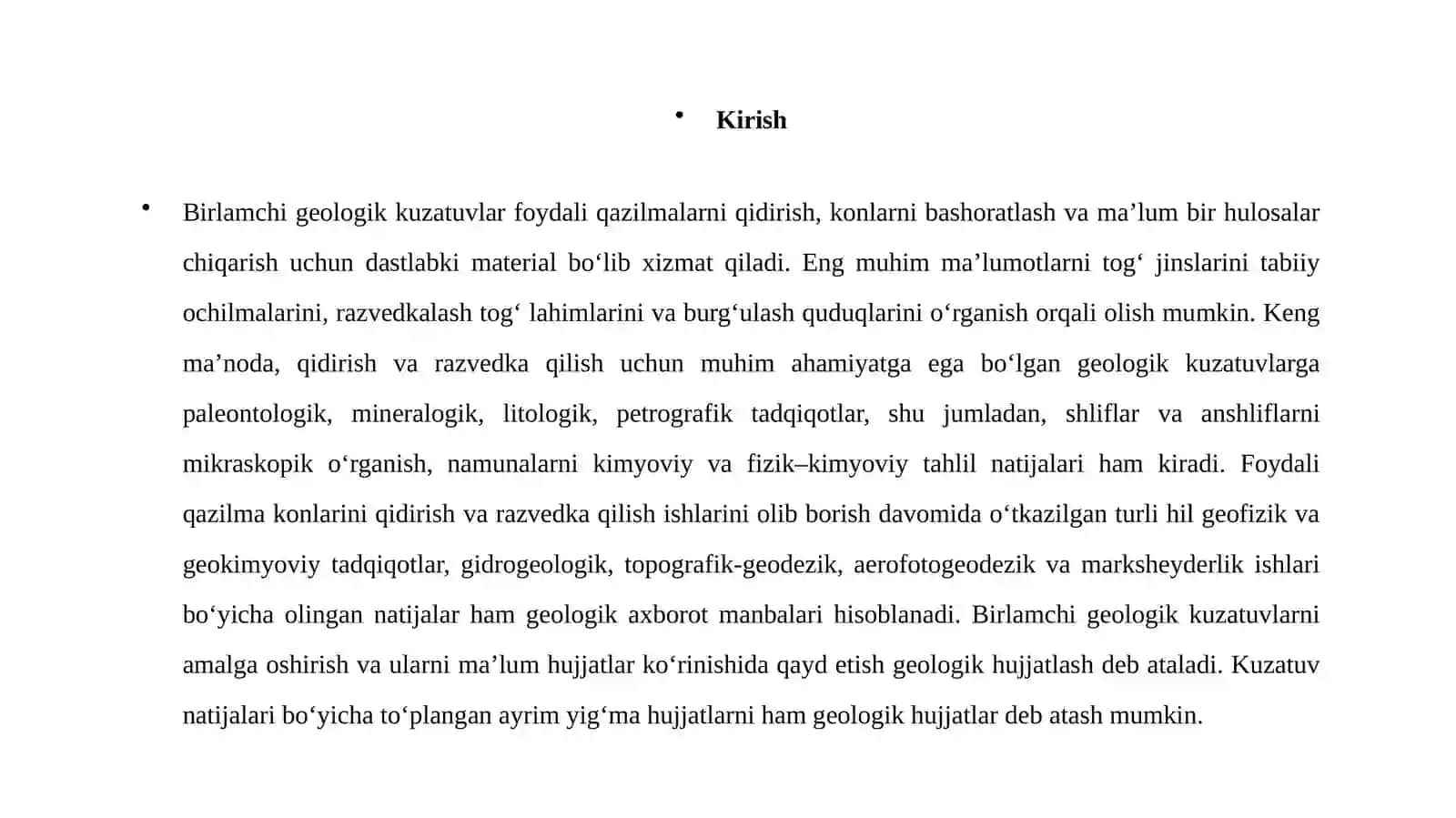 Razvedka tizimi, burg‘ilash, tog‘ inshootlari, tog‘ ishlari va burg‘ilash 2
