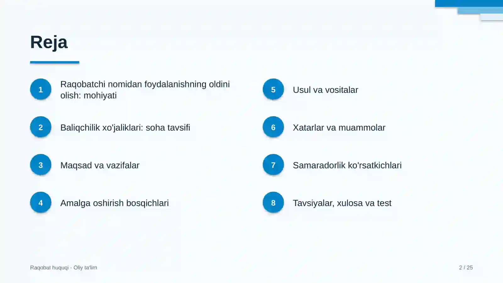 Baliqchilik xo'jaliklarida raqobatchi nomidan foydalanishning oldini olish 2