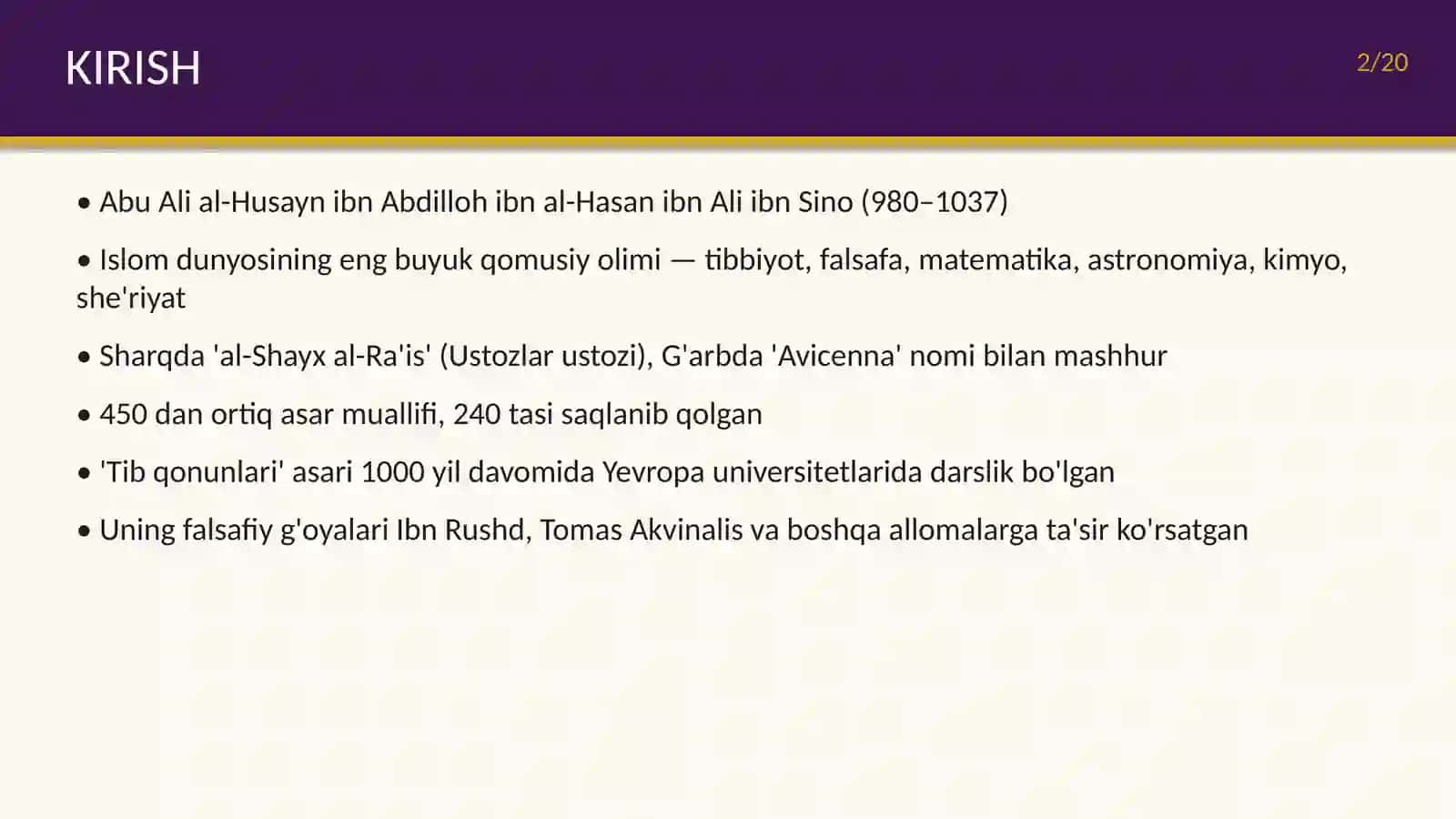 Abu Ali ibn Sino - buyuk qomusiy alloma 2