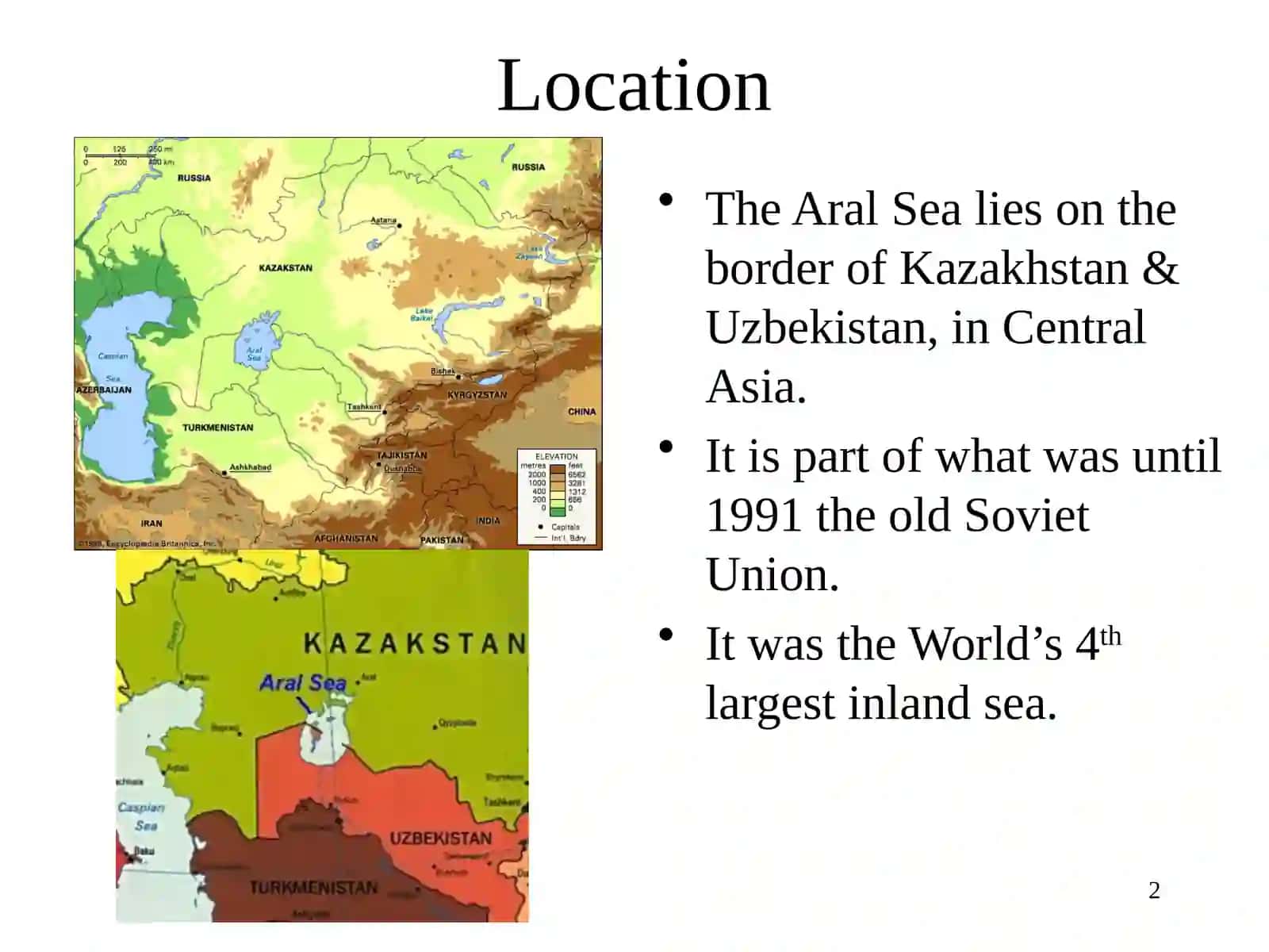 Global problem in thearalsea 2