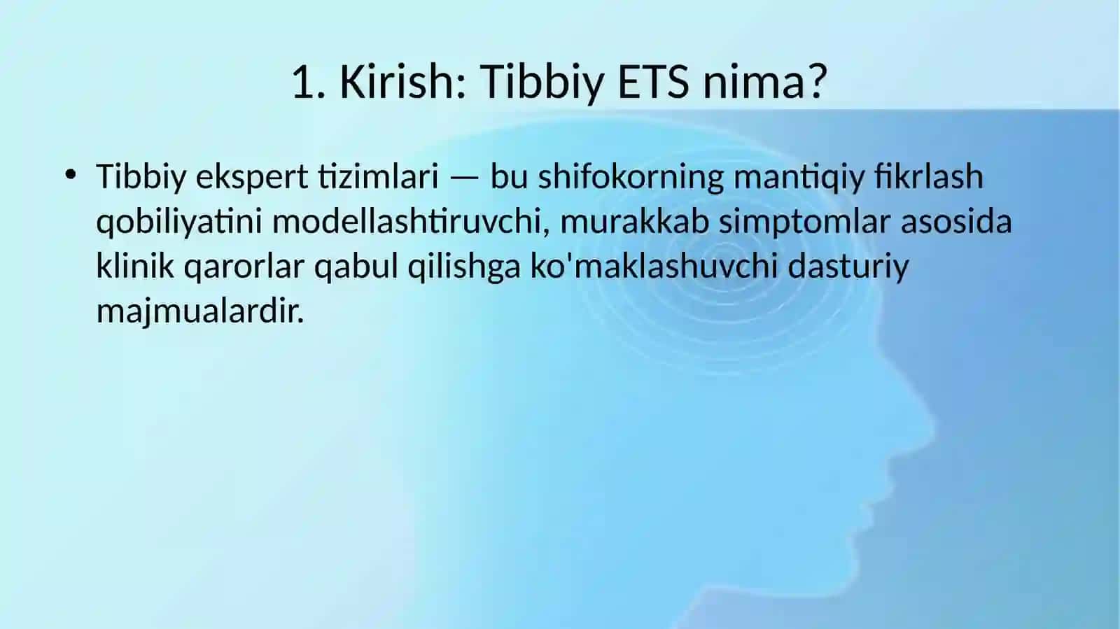 Tibbiyot sohasida qo'laniladigon expertlar 2