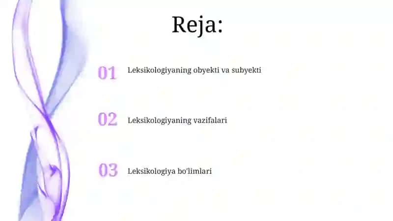 Leksikologiyaning obyekti, predmeti va vazifalari 2