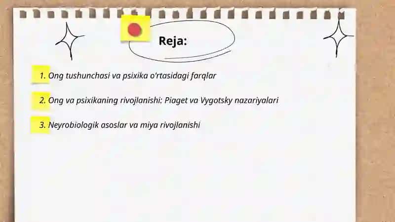 Ong va psixikaning rivojlanishi 2