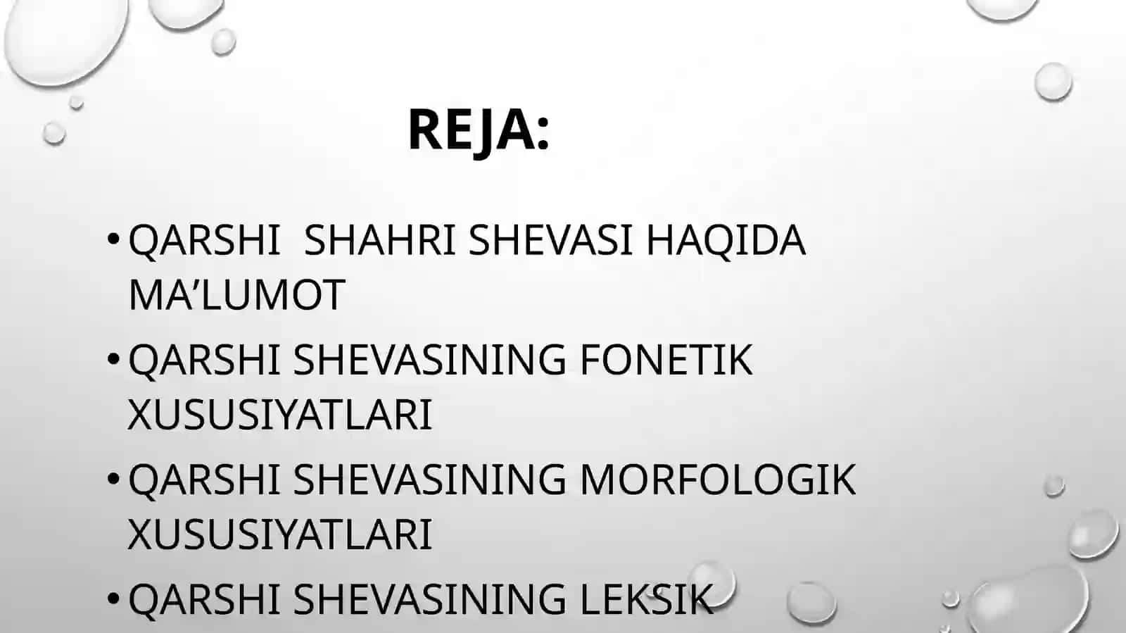 Qashqadaryo viloyati Qarshi shahri shevasining leksik, morfologik va fonetik xususiyatlari tahlili 2