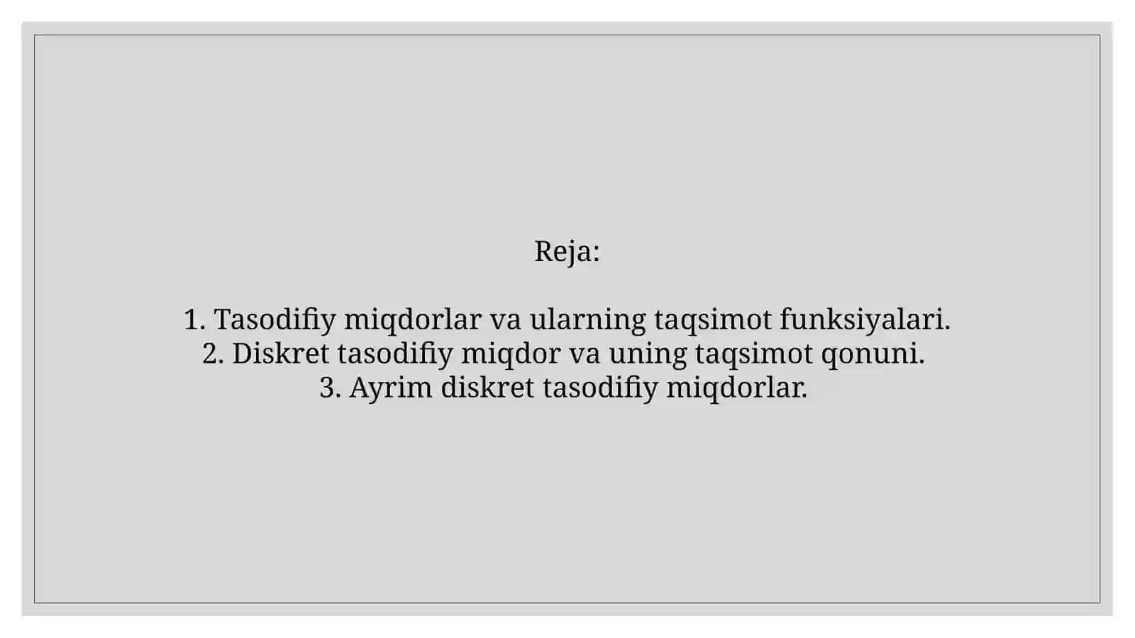 Amaliyotdako‘puchraydigandiskrettasodifiymiqdortaqsimotlari 2
