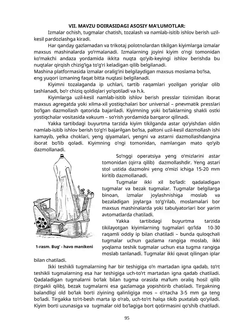 Erkaklar pidjagini uzil-kesil pardozlash, NII berish, petlya ochish va tugma qadash 2