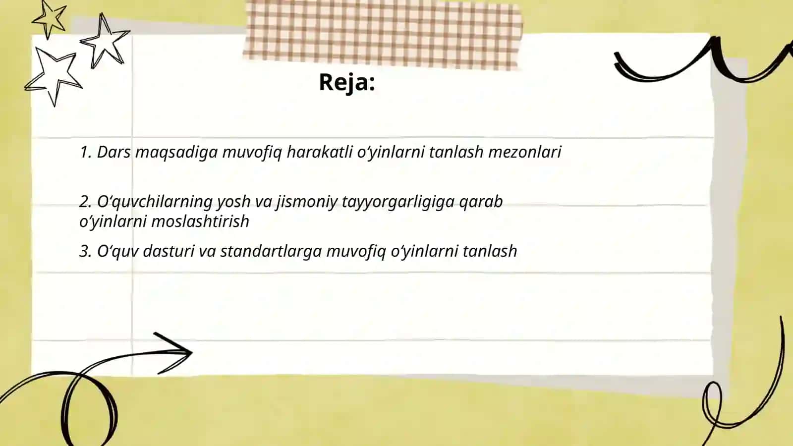 Harakatli oʻyinlarni darsni asosiy qismida mos holda tanlash va tahlil qilish 2