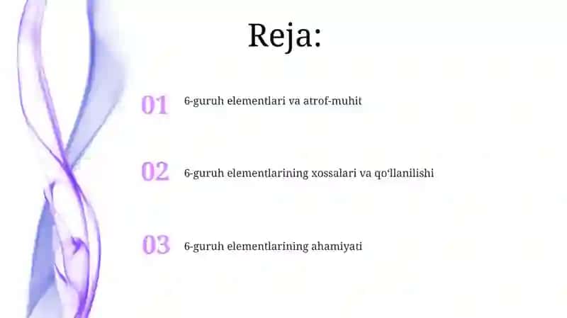 6-guru elementlarining ahamiyati 2