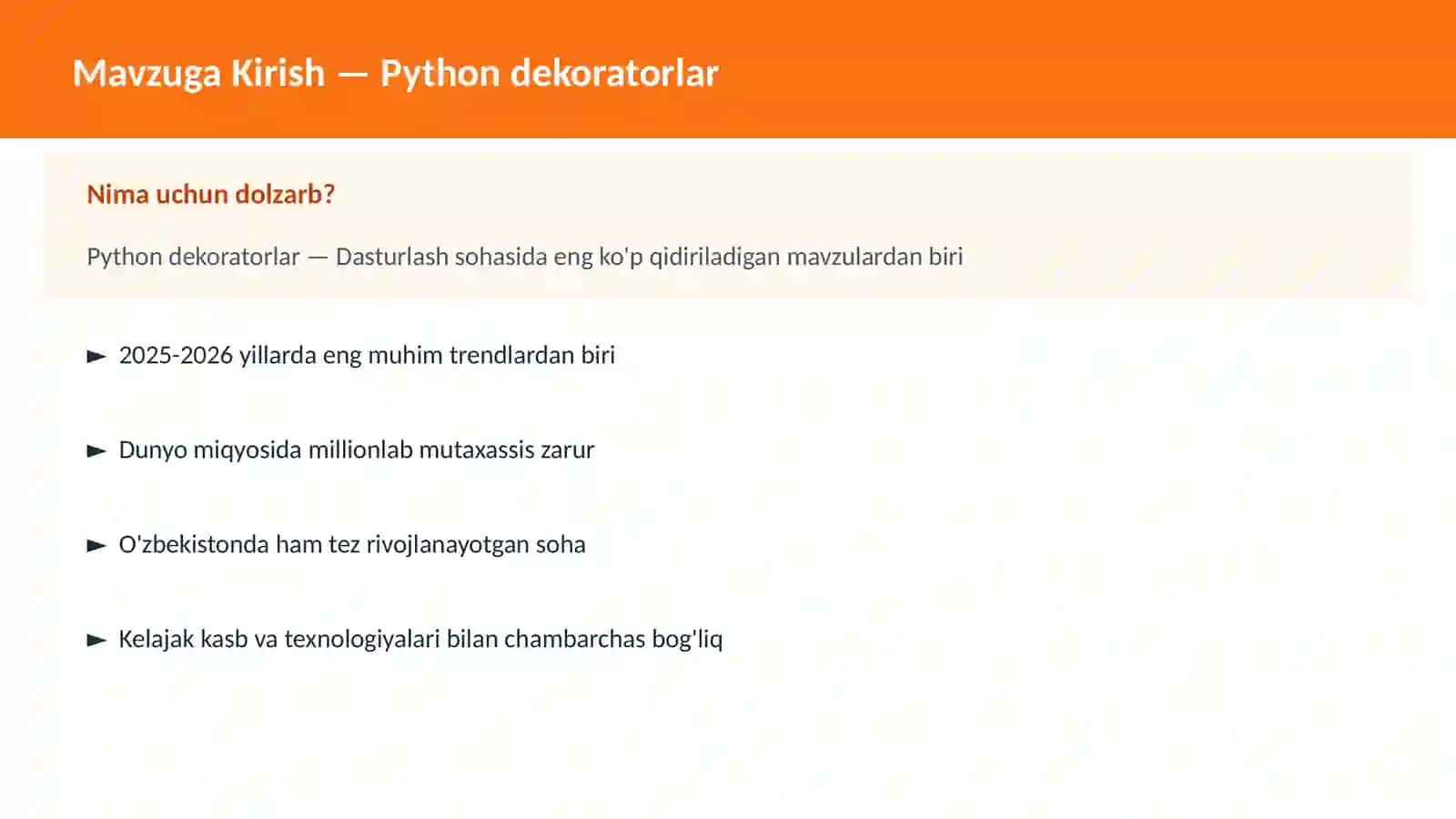Python dekoratorlar 2