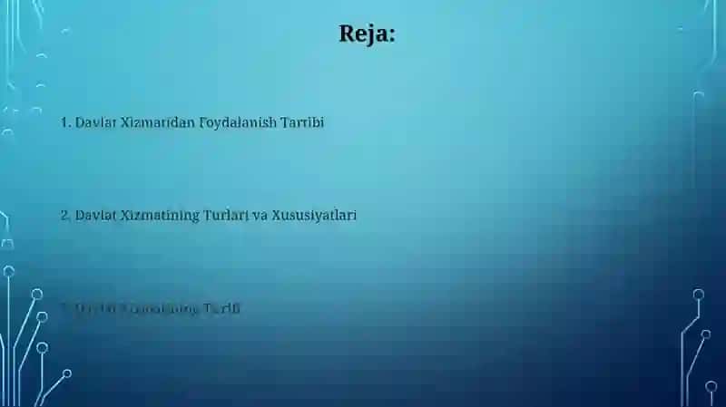 Davlat xizmatlari tavsifi 2