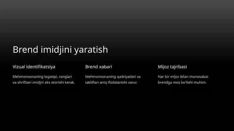 Mehmonxona brendingi va mijozlarni jalb qilish strategiyalari 2