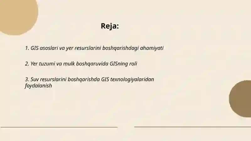 Yer resurslarini boshqarishda geografik axborot tizimlarining o"rni 2