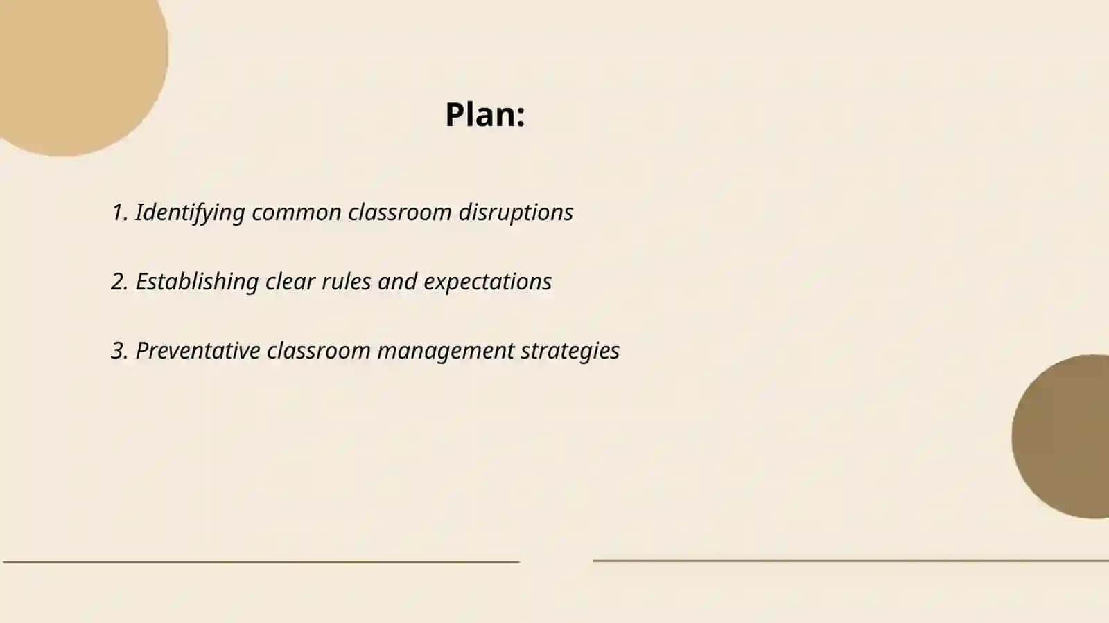 Dealing with disruptions in class 2