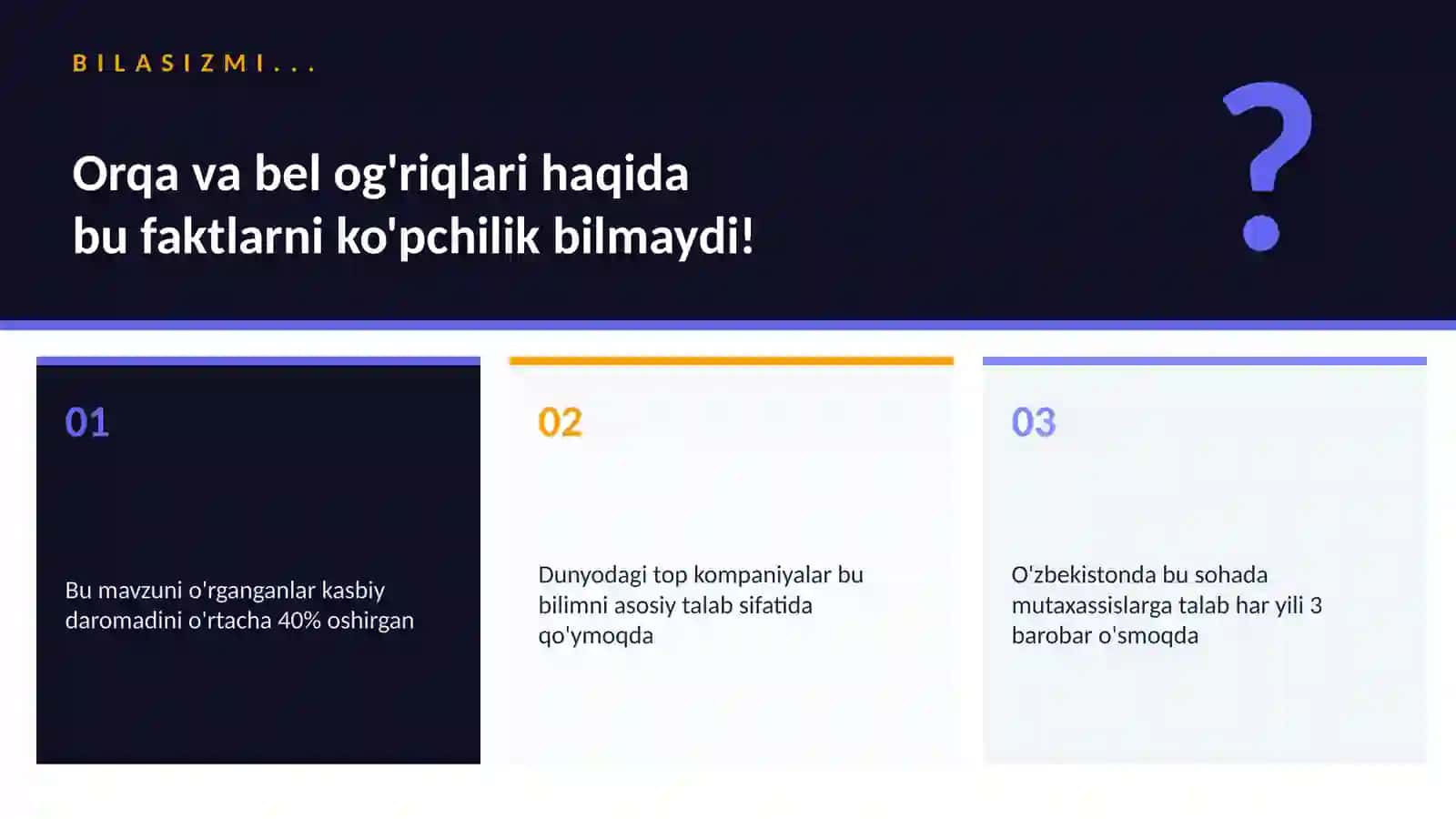 Orqa va bel og'riqlari 2