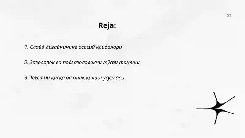 Слайд дизайнининг асосий қоидалари 2