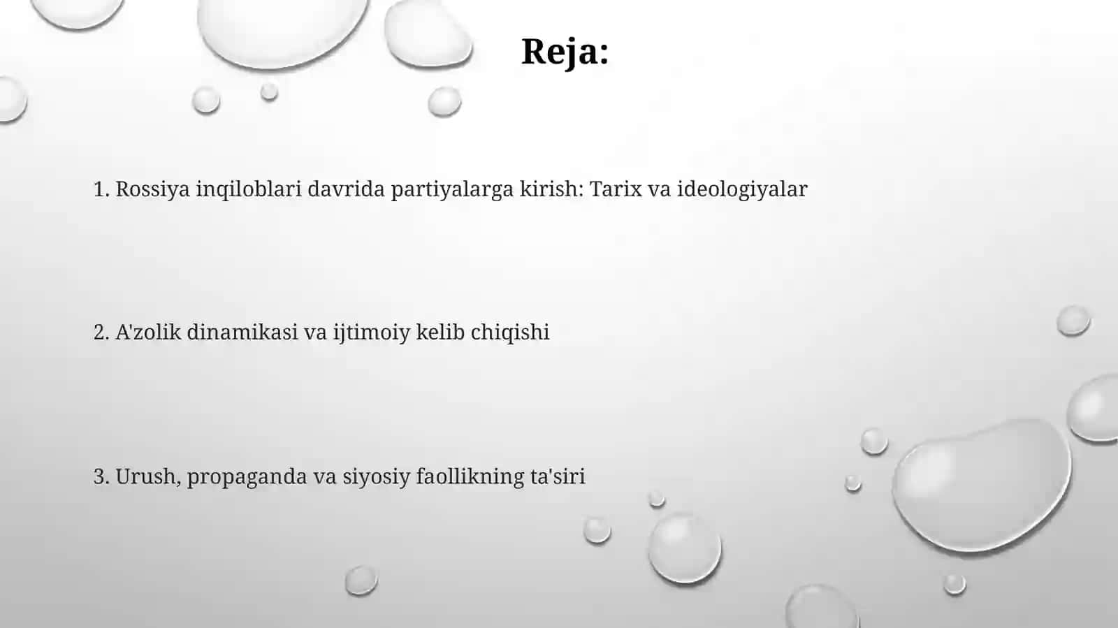 Rossiya inqiloblari davrida partiyalarga kirish 2