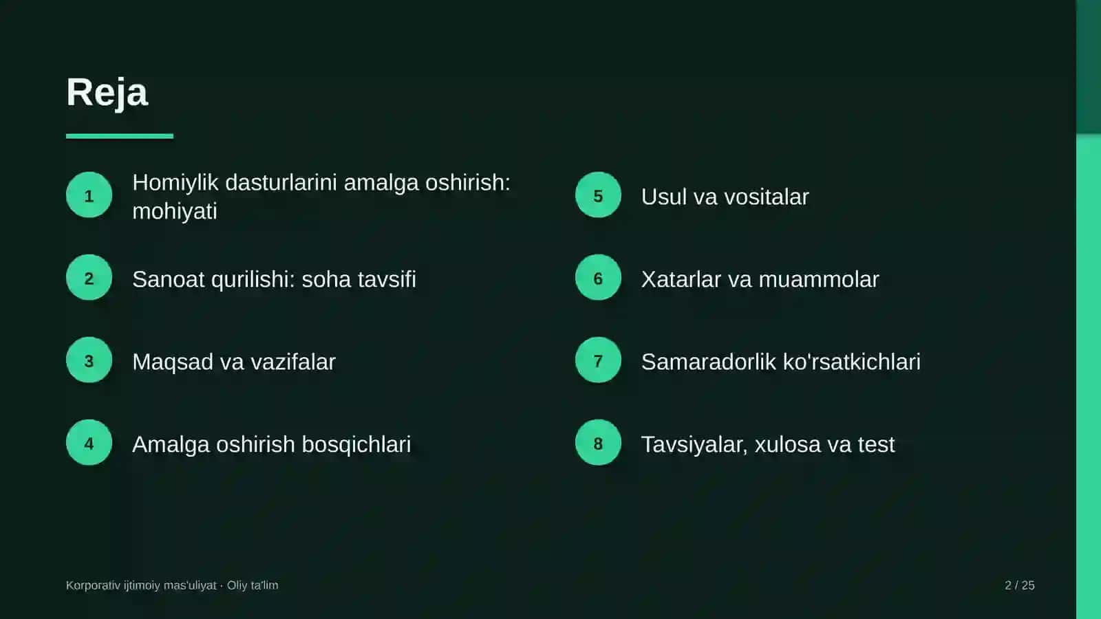 sanoat qurilishida homiylik dasturlarini amalga oshirish 9146 2
