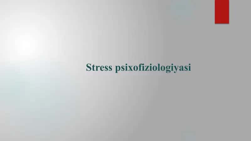 Stress psixofiziologiyasi 2
