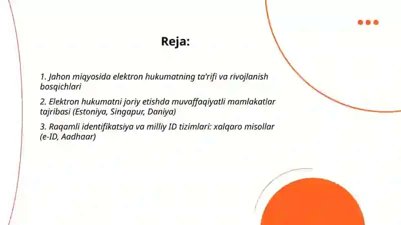 Elektron hukumatni joriy etishning jahon tajribasi 2