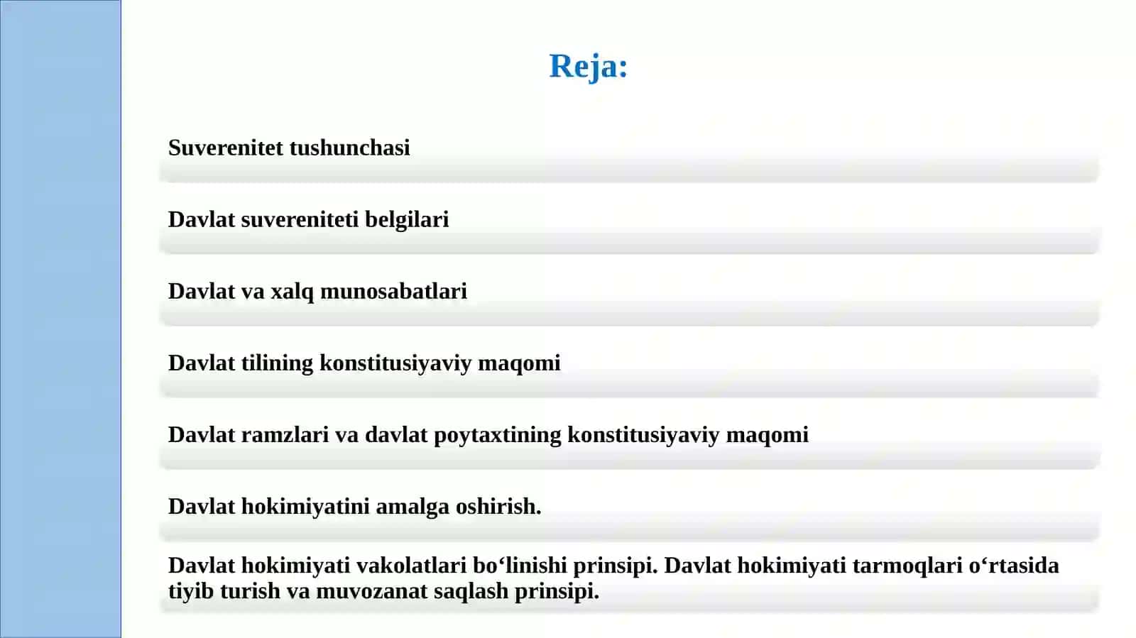 DAVLAT SUVERENITETI VA XALQ HOKIMIYATCHILIGINING KONSTITUTSIYAVIY ASOSLARI 2