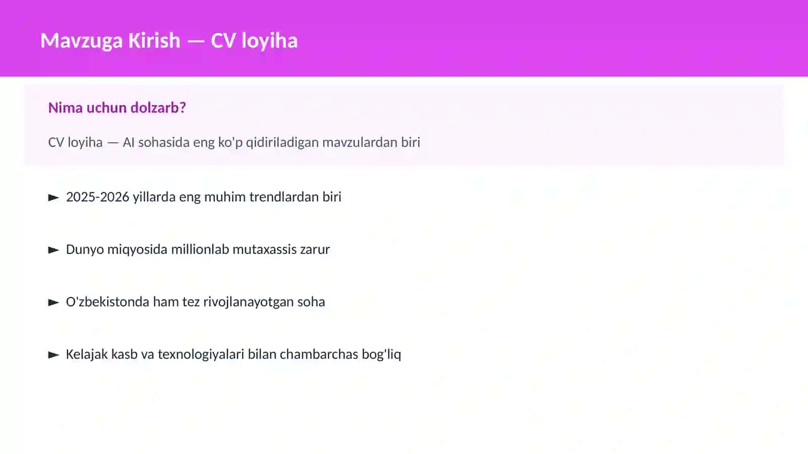 CV loyiha 2