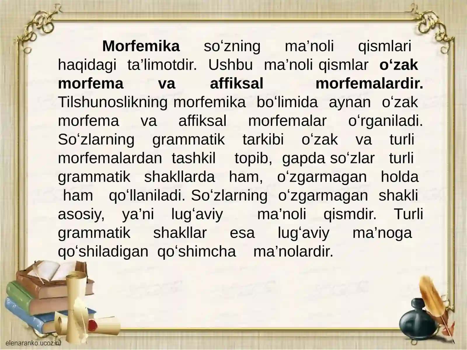 Morfemikava soʻzyasalishiboʻlimlarinioʻqitishmetodikasi 2