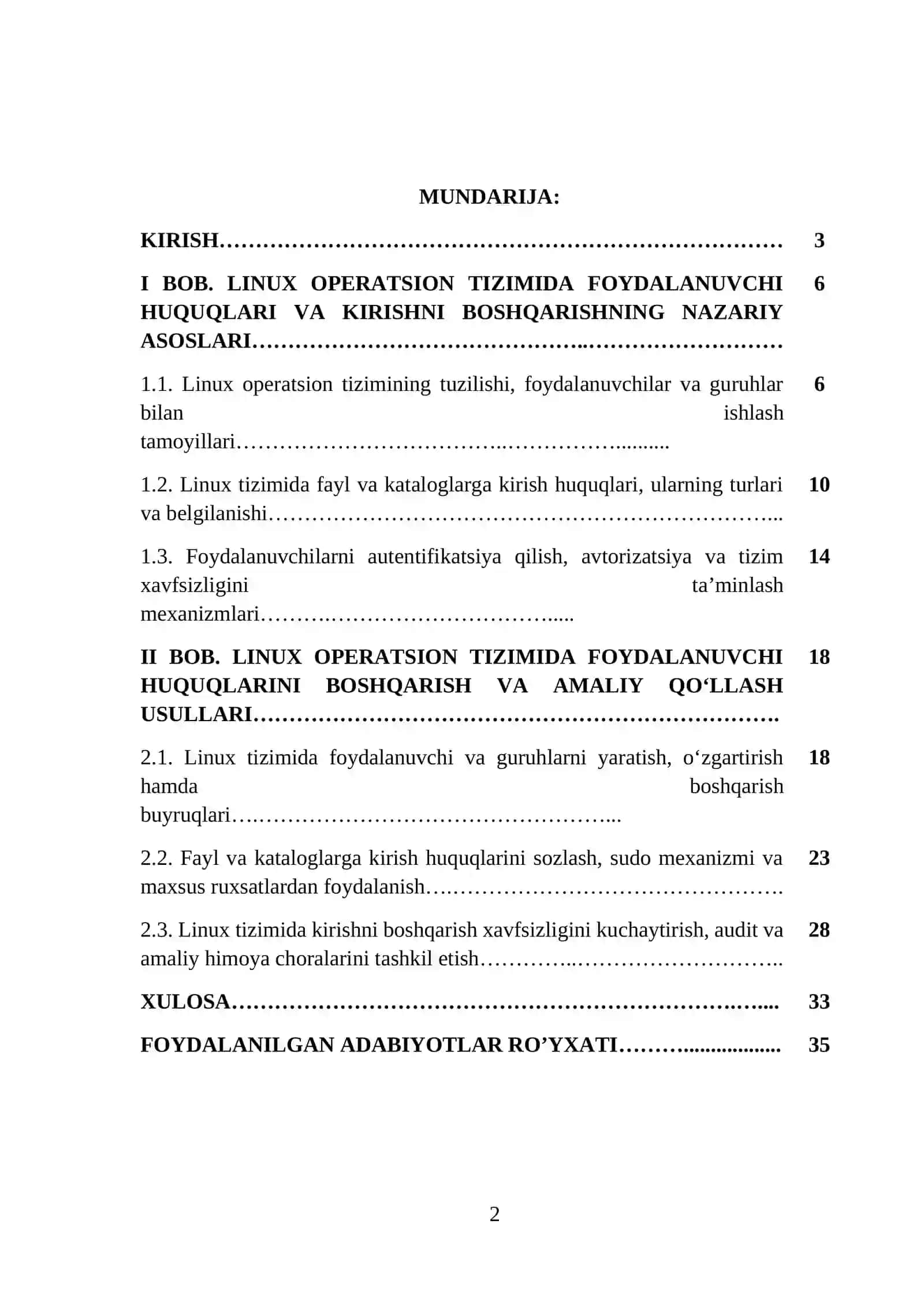 Linux operatsion tizimida foydalanuvchi huquqlari va kirishni boshqarish 2
