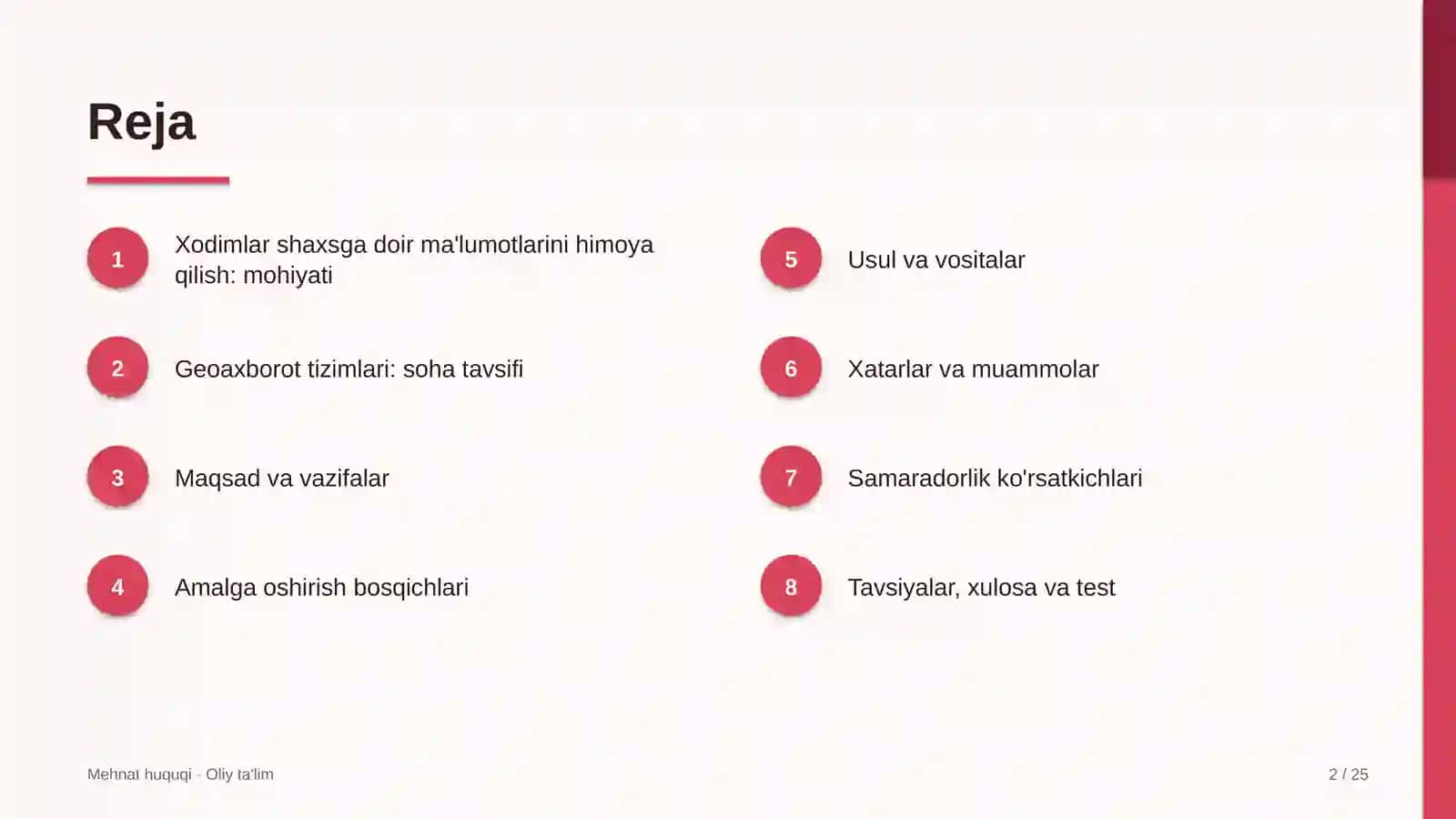 geoaxborot tizimlarida xodimlarning shaxsga doir ma'lumotlarini himoya qilish 9517 2