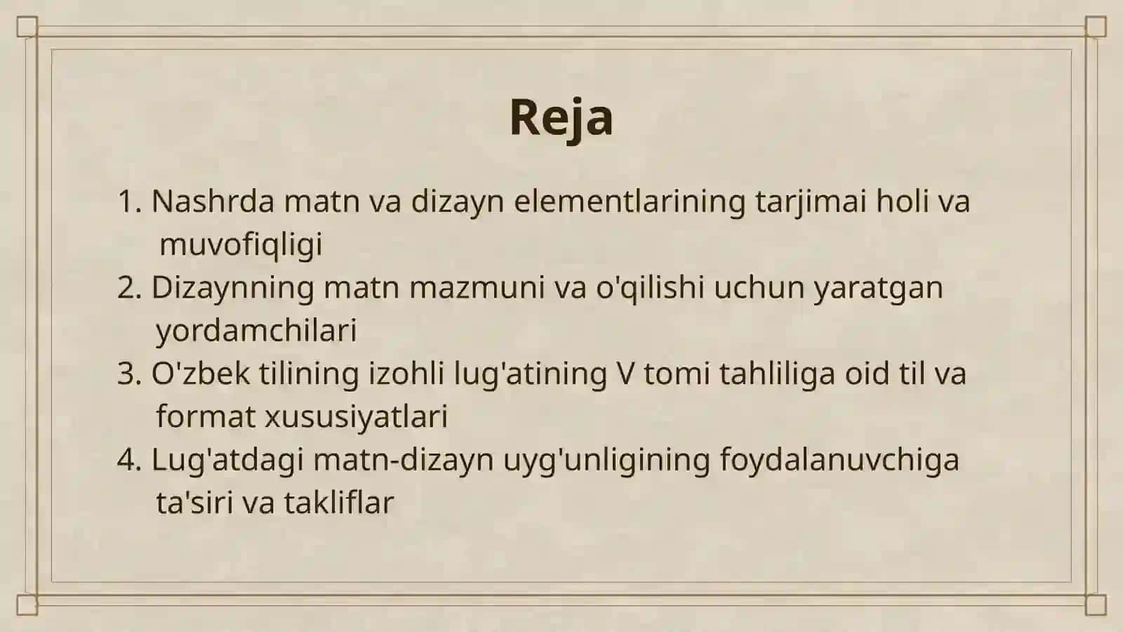 NASHRDA MATN VA DIZAYN UYGʻUNLIGINI TAʼMINLASH HAMDA OʻZBEK TILINING IZOHLI LUGʻATINING V TOMINI TAHLIL QILISH 2