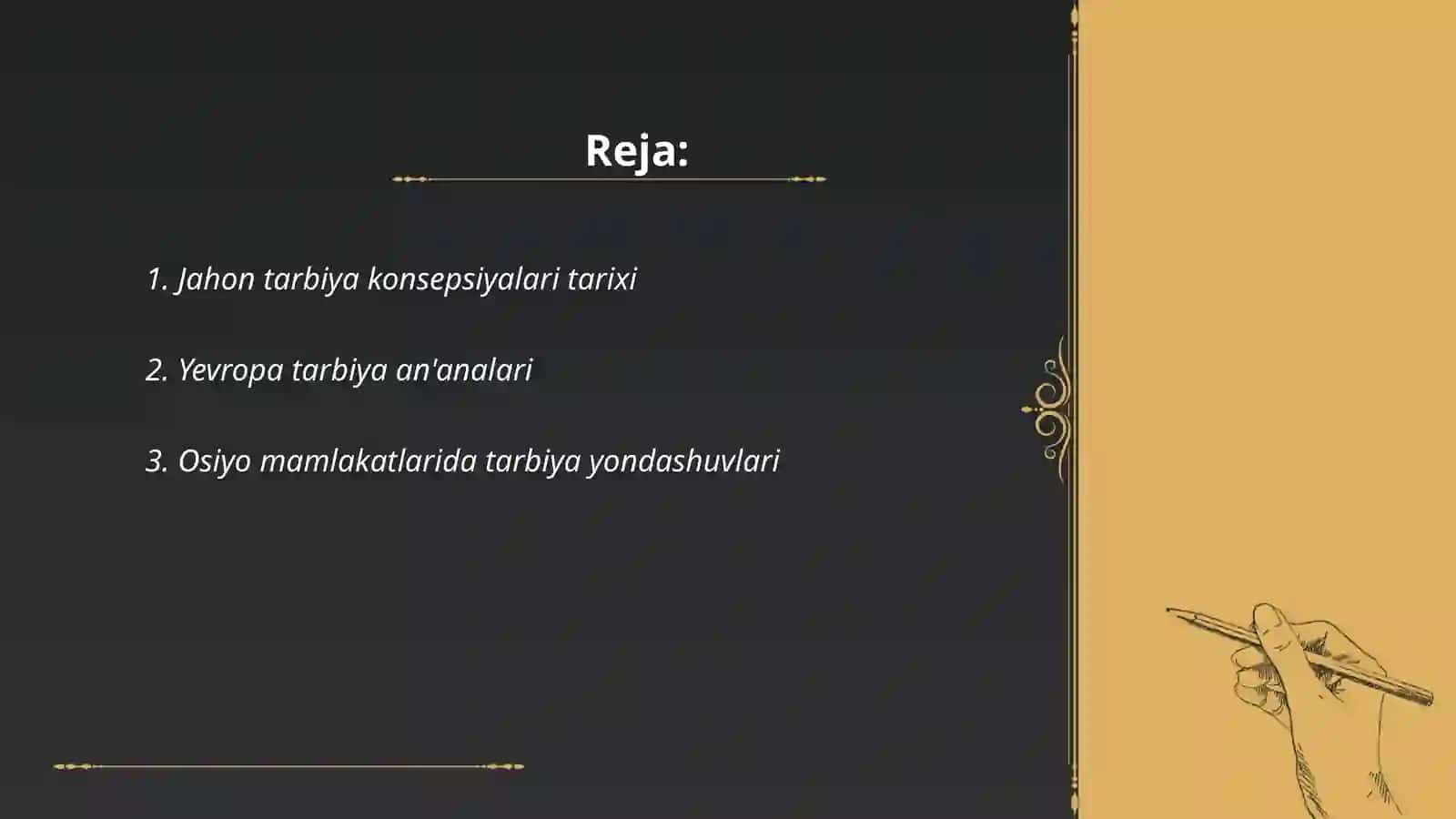 Jahon tarbiya konsepsiyalari 2