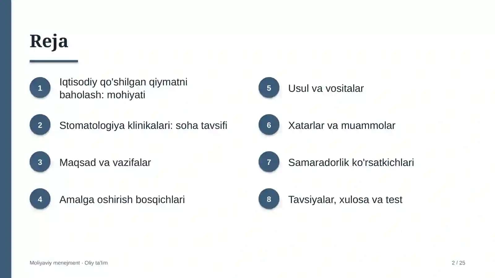 stomatologiya klinikalarida iqtisodiy qo'shilgan qiymatni baholash 6814 2
