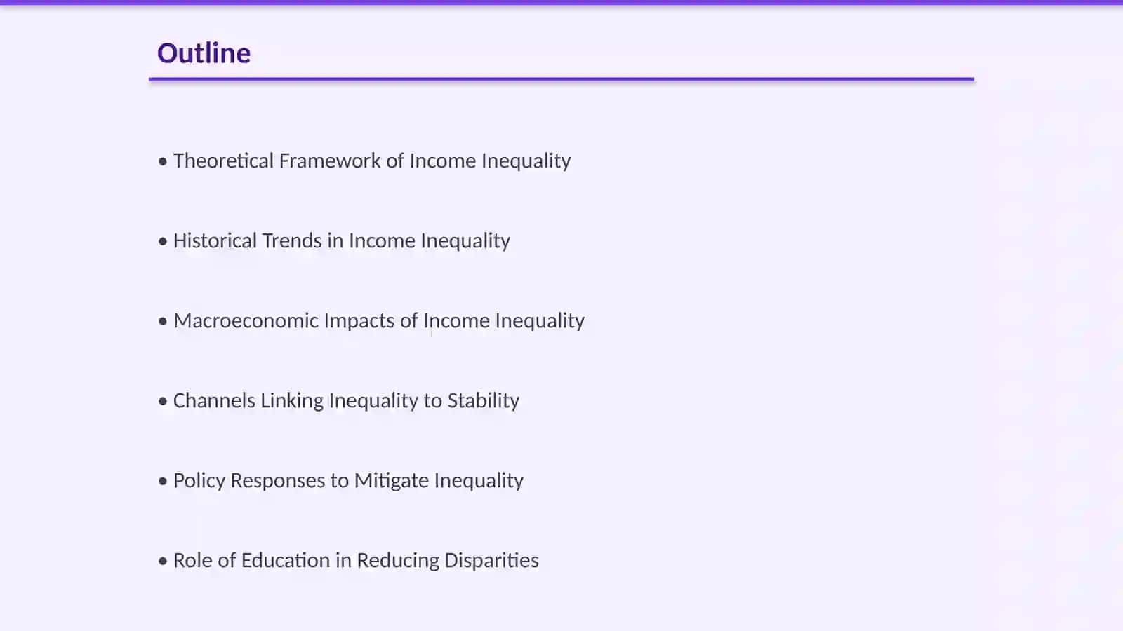 Income inequality and long-term macroeconomic stability: Channels and policy implications 2