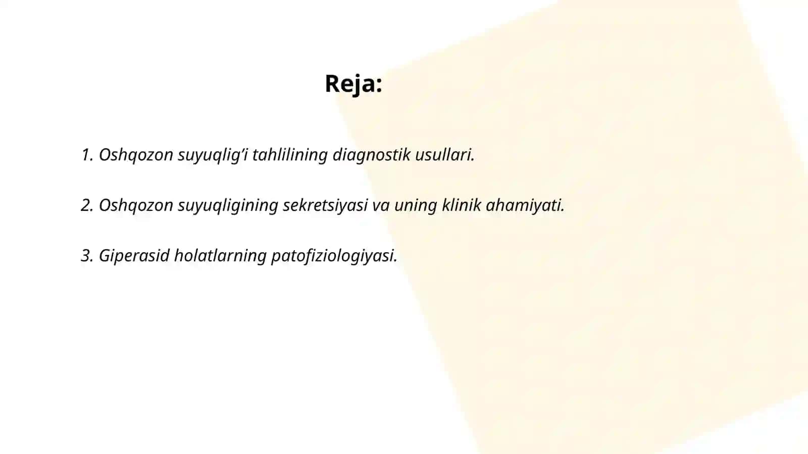 Oshqozon suyuqlig’i tashxisi va davolashning muammoiyati 2